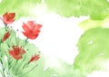 Watercolor bouquet of flowers.Floral background.