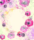 Watercolor seamless background floral pattern. grass and plant flowers, burdock, thistle, alga, wild herbs. Floral pattern