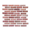 Watercolor bricks for the wall isolated on white background