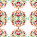 Watercolor Bright Blue and Light Pink Triangles Seamless Pattern Royalty Free Stock Photo