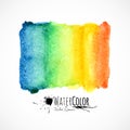 Watercolor bright colors painted isolated banner