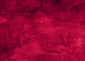 Watercolor bright crimson background painting, liquid texture. Old watercolour burgundy backdrop. Stains on paper