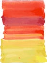 Watercolor abstract background from brush strokes of yellow and red paints Royalty Free Stock Photo