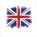 Watercolor British flag