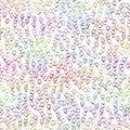 Watercolor Brush Heart Seamless Pattern Love Grange Hand Painted Design in Rainbow Color. Modern Grung Collage Royalty Free Stock Photo