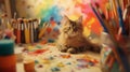 cat infront of blur background -Artistic Tools
