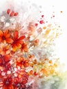 watercolor floral flowers abstract background Royalty Free Stock Photo