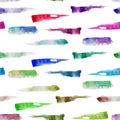 Watercolor brush strokes seamless pattern