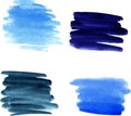 Watercolor brushstrokes