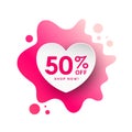 Watercolor bubble heart paper sale concept design pink background