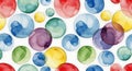 Watercolor Bubbles Pattern Royalty Free Stock Photo