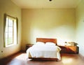 Watercolor of Bungalow bedroom with empty wall Royalty Free Stock Photo