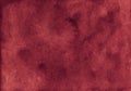 Watercolor burgundy texture background hand painted. Watercolour old dusty red color backdrop