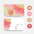 Watercolor business card