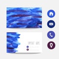 Watercolor business card