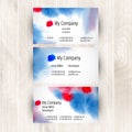 Watercolor business card template