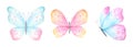 Watercolor Butterflies Set