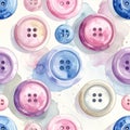 Watercolor Buttons Seamless Pattern Background Royalty Free Stock Photo