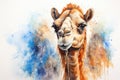 watercolor Camel Watercolor realistic camel desert