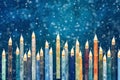 Watercolor Candles Background