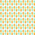 Watercolor carrot seamless pattern. Easter holidays. For design, card, print or background