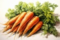 watercolor carrots isolated on dark, AI Generated