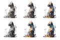 watercolor cat vector illustration Royalty Free Stock Photo