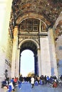 Watercolor of the ceiling of the arc de triomphe in Paris Royalty Free Stock Photo