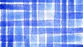 Watercolor checkered blue pattern for background, watercolor painted stripe blue color on white background