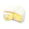 Watercolor cheese brie on a white background Royalty Free Stock Photo