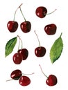 Watercolor cherries