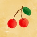 Watercolor cherry