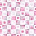 Watercolor chess seamless pattern Royalty Free Stock Photo
