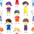 Watercolor children illustration.