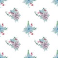Watercolor Christmas seamless pattern. Christmas card. Winter design. Merry Christmas. Happy New Year Royalty Free Stock Photo