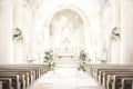 Watercolor Church Aisle Royalty Free Stock Photo