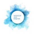 Watercolor circle hand paint on white background Royalty Free Stock Photo