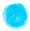 Blue watercolor brush paint stroke, blot, blemish, stain