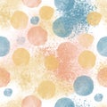 Watercolor circle pattern cartoon. Abstract seamless background Royalty Free Stock Photo