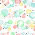 Watercolor circles pattern