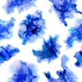 Watercolor clouds seamless pattern. Royalty Free Stock Photo