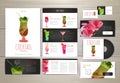 Watercolor Cocktail concept design. Corporate identity