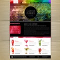 Watercolor Cocktail concept design. Corporate identity. Web site design Royalty Free Stock Photo