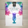 Watercolor cocktail poster Royalty Free Stock Photo