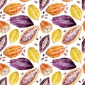 Watercolor cocoa pattern