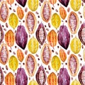 Watercolor cocoa pattern