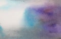 Watercolor color texture background. Watercolor abstraction. Artistic background. Blue gray white purple watercolor background