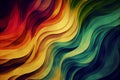 Watercolor colorful abstract waves. Generative AI