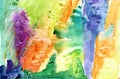 Watercolor bright abstract background. Crafty watercolor background