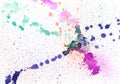 Watercolor colorful blot